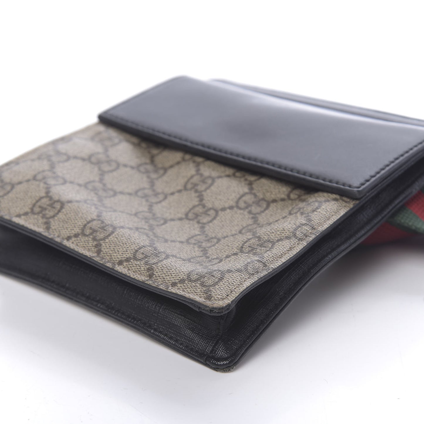 GG Supreme Monogram Web Belt Bag Black