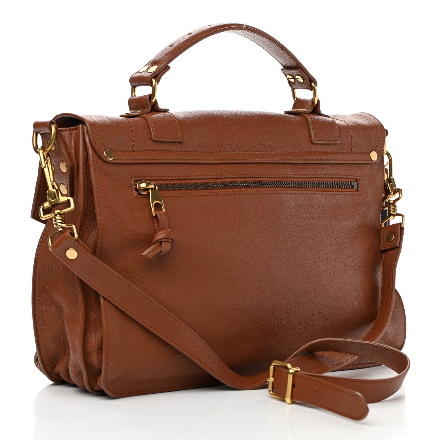 Proenza Schouler Lambskin Medium PS1 Satchel Saddle 2 of 12