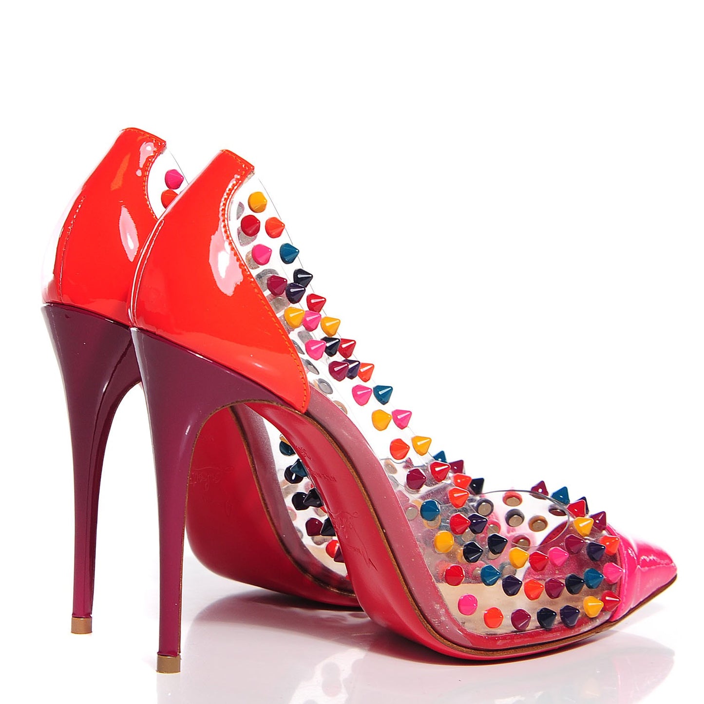 Patent Spiked Pigalle 120 Pumps 36 Multicolor