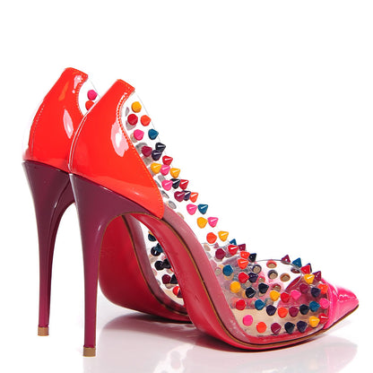 Christian Louboutin Patent Spiked Pigalle 120 Pumps 36 Multicolor 4 of 6