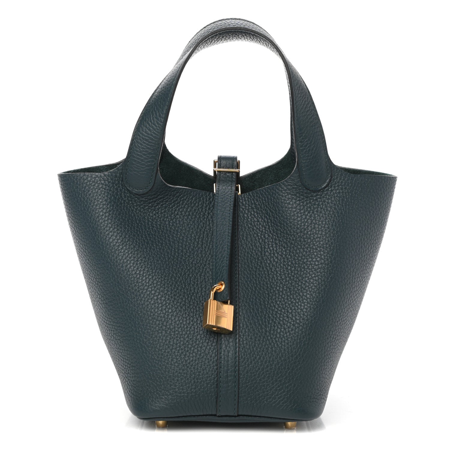 Hermes Taurillon Clemence Picotin Lock 18 PM Vert Cypress 1 of 13