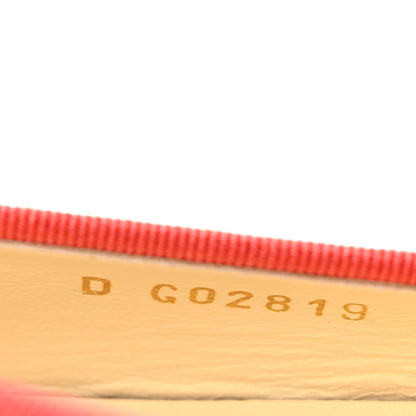 Chanel Patent Calfskin CC Cap Toe Ballerina Flats 37.5 Coral 9 of 10