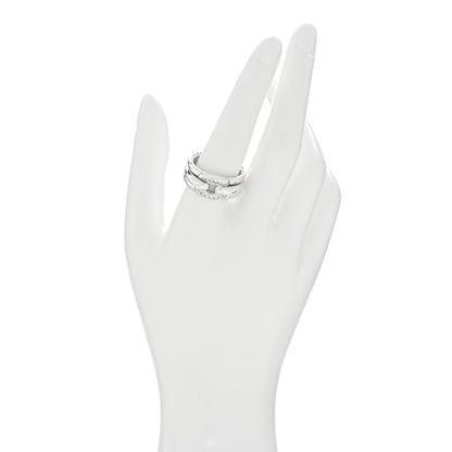 David Yurman Sterling Silver Diamond 11mm Thoroughbred Cushion Link Ring 60 9 2 of 4