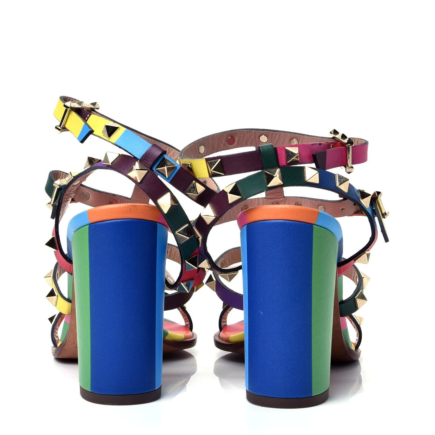 Valentino Garavani Calfskin 1973 Rockstud 90mm City Sandals 36 Multicolor 6 of 9