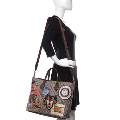 Gucci Soft GG Supreme Monogram Courrier Medium Crossbody Tote Beige New Acero 2 of 10