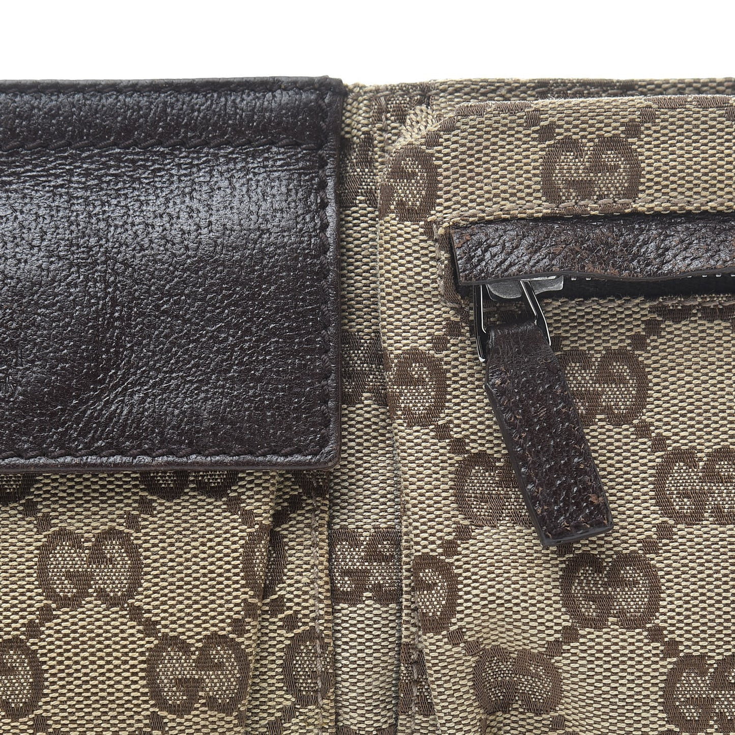 Monogram Web Belt Bag Dark Brown