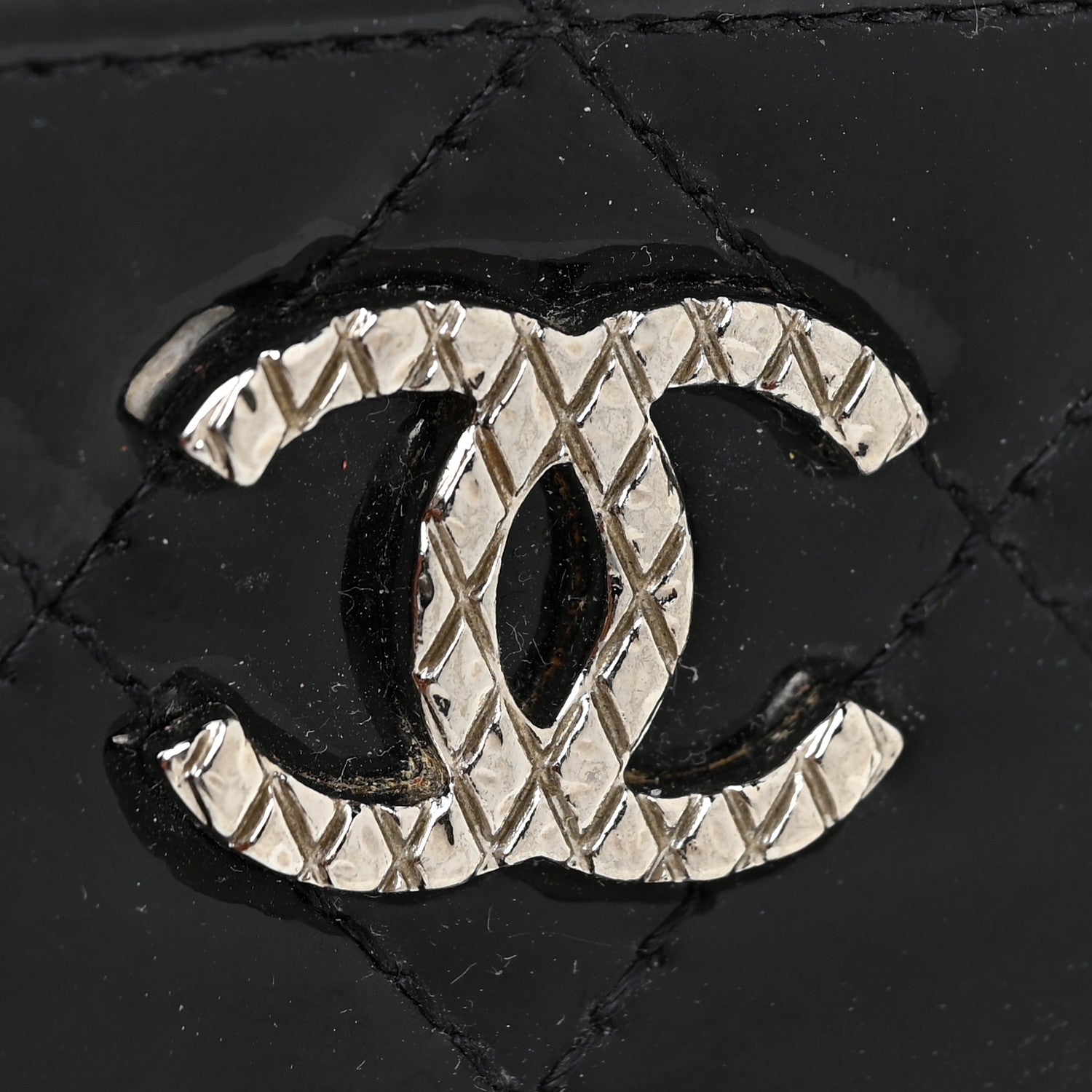 Chanel Patent Quilted Brilliant Card Holder Black 14 of 14