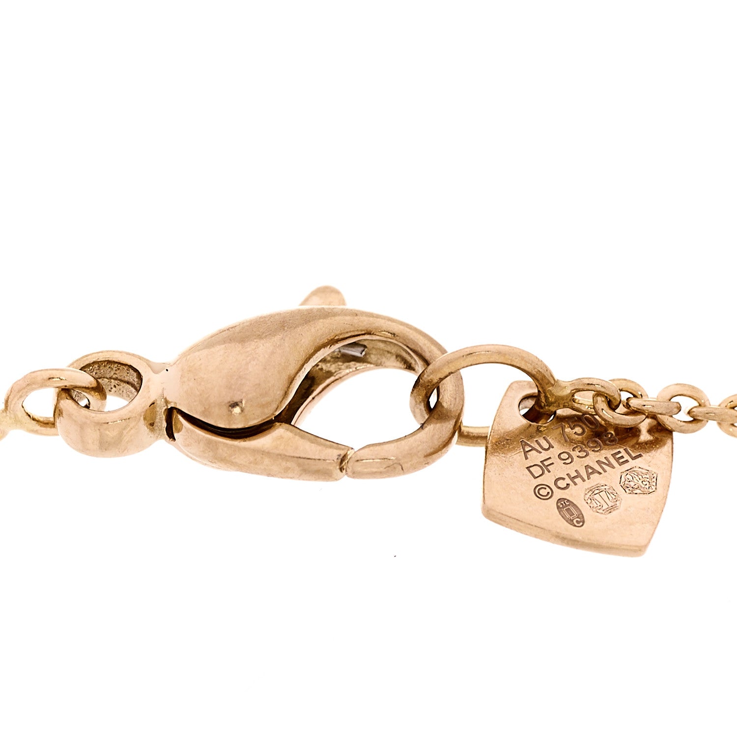 Chanel 18K Beige Gold Diamond Coco Bracelet 4 of 6
