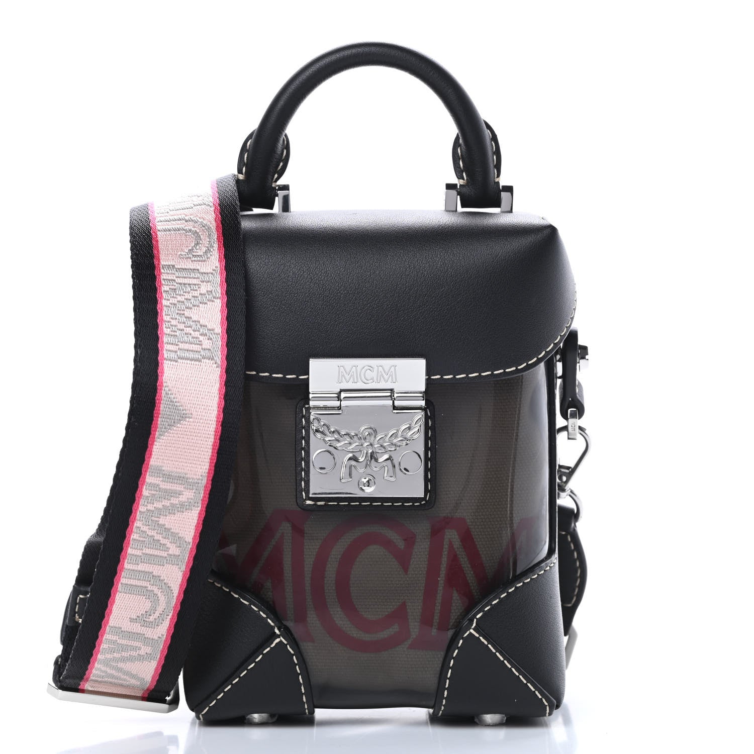 MCM Transparent Mini Berlin Crossbody Black 14 of 17