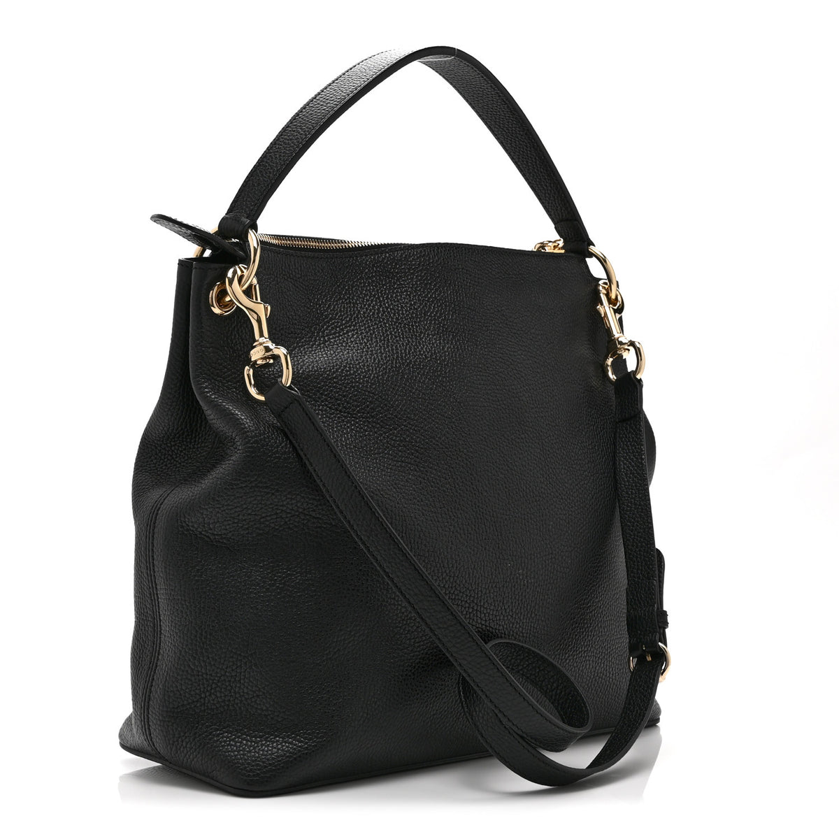 Gucci Pebbled Calfskin Large Soho Hobo Black 3 of 11