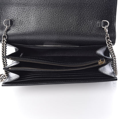 Gucci Calfskin Web Mini Dionysus Chain Wallet Black 5 of 10
