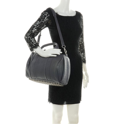 Alexander Wang Pebbled Lambskin Rocco Tundra w Antique Silver Hardware 3 of 7