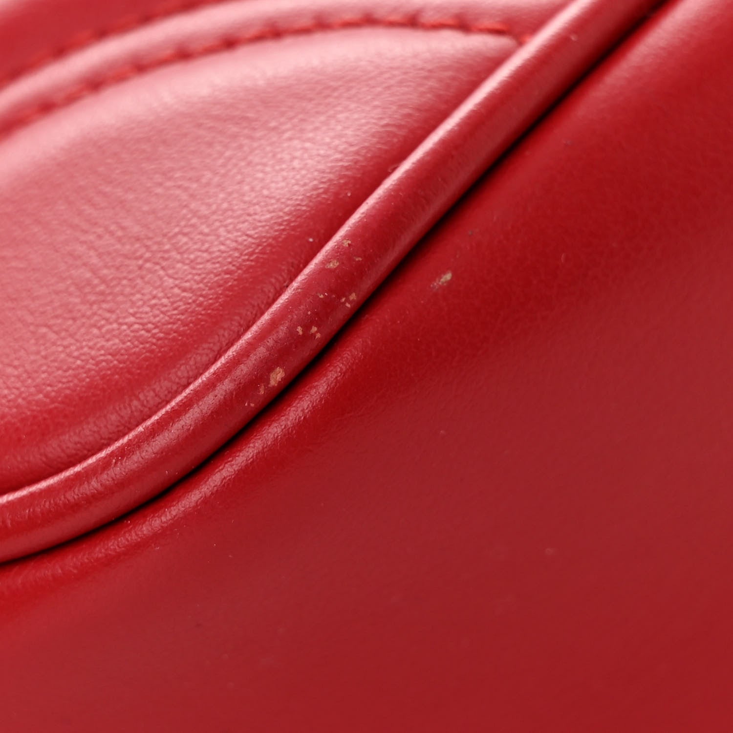 Gucci Calfskin Matelasse Small GG Marmont Shoulder Bag Hibiscus Red 11 of 13