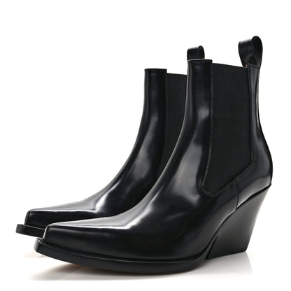 Bottega Veneta Calfskin Lean Boots 37.5 Black 3 of 7