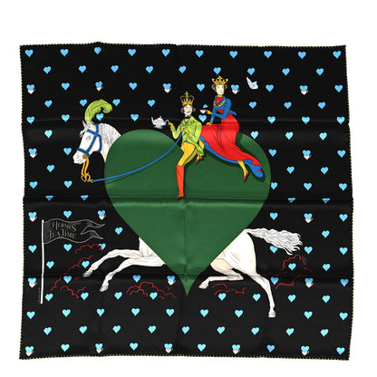Hermes Silk Tea Time Scarf 70 Black 1 of 6