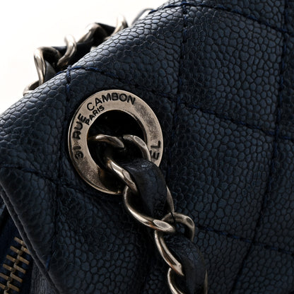 Chanel Iridescent Caviar Quilted Jumbo Easy Flap Dark Blue 12 of 13