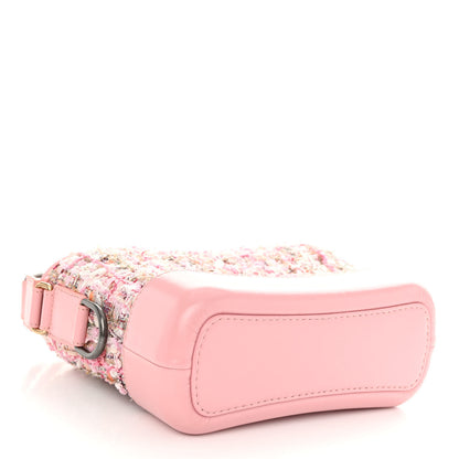 Chanel Tweed Calfskin Small Gabrielle Hobo Light Pink 4 of 10