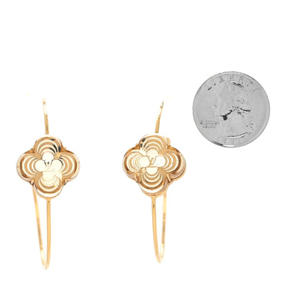 Louis Vuitton A La Folie Hoop Earrings Gold 2 of 3