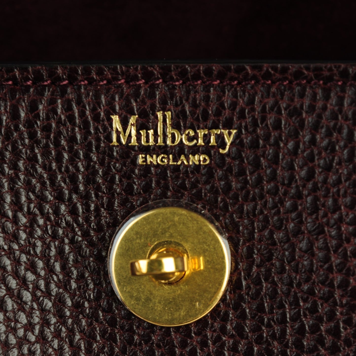 Natural Grain Leather Small New Bayswater Oxblood