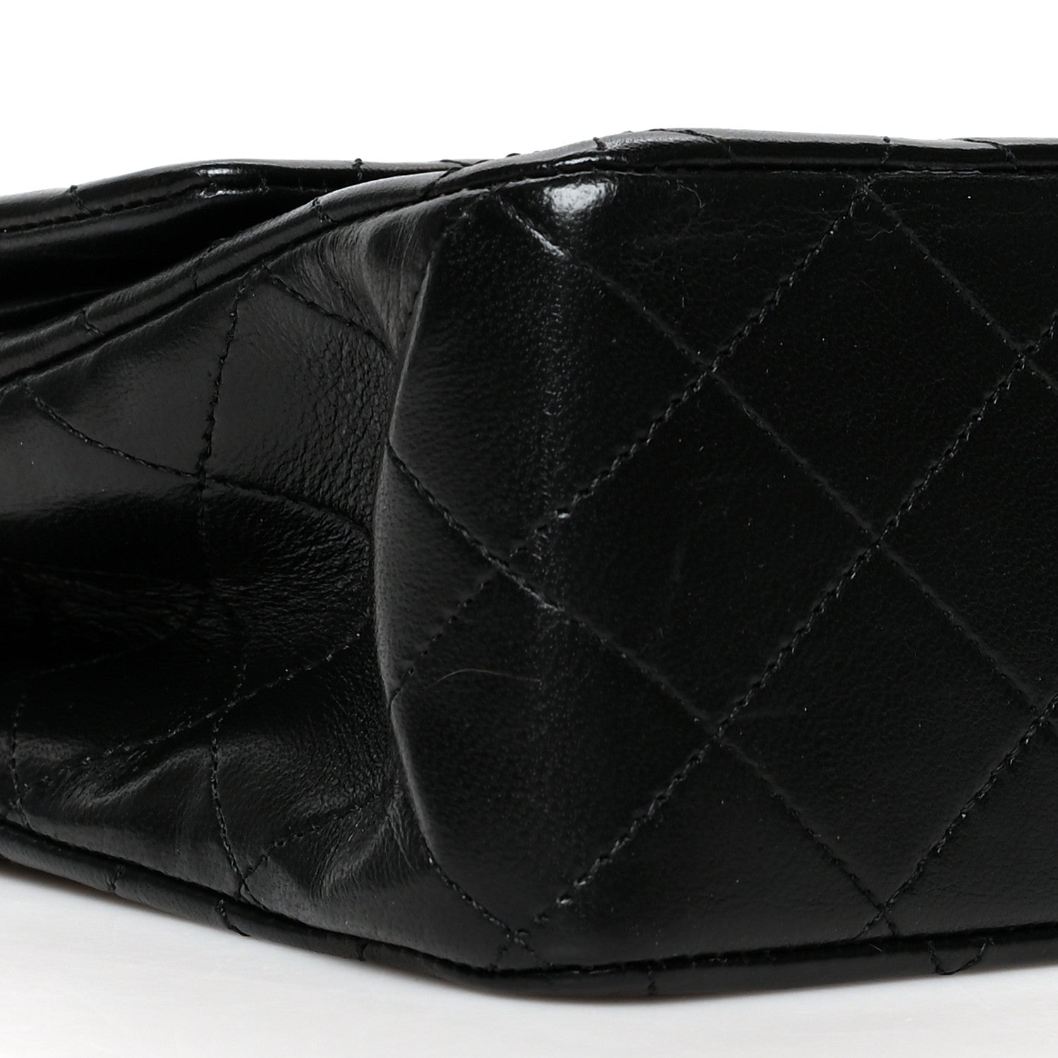 Chanel Lambskin Quilted Medium Double Flap Black 9 of 10