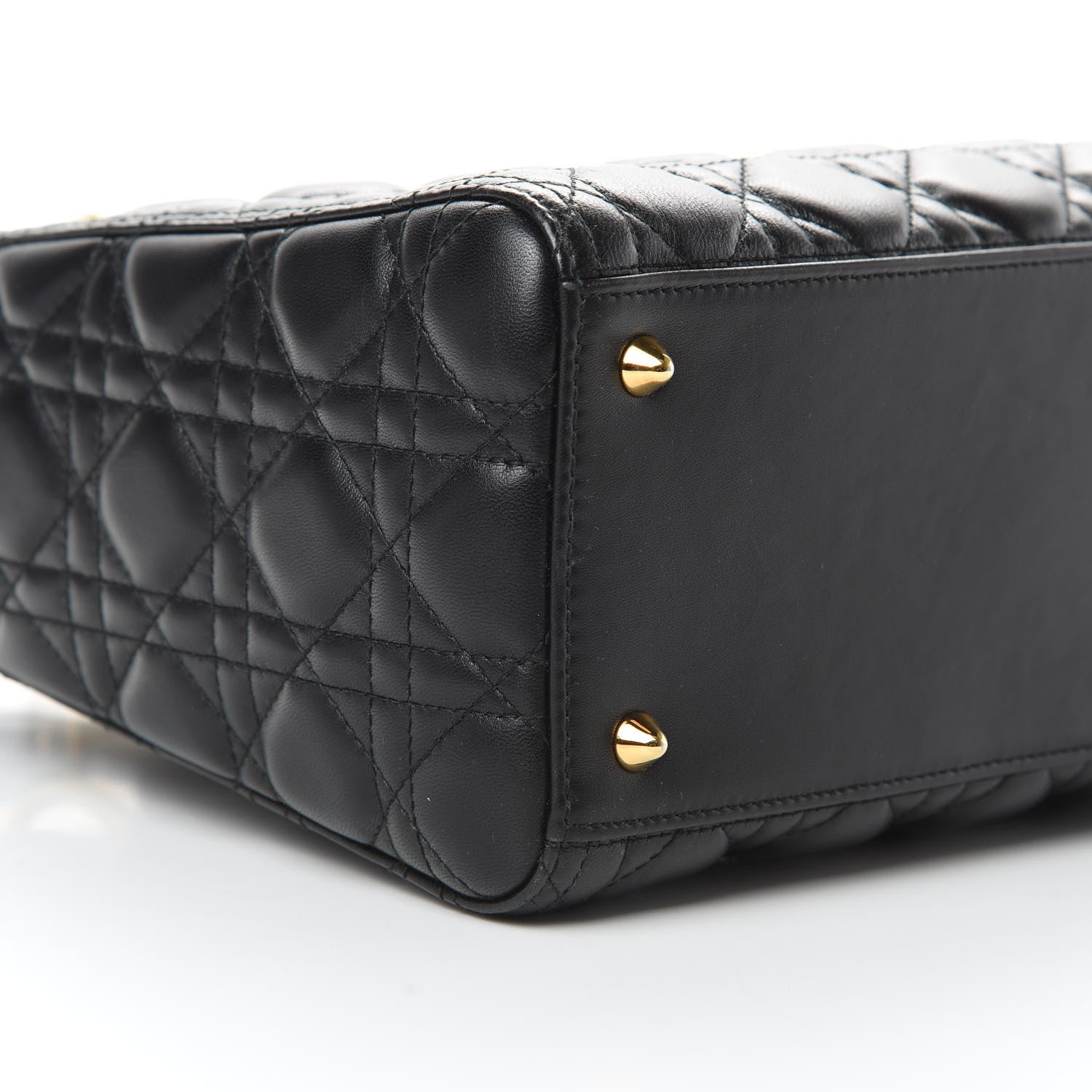 Christian Dior Lambskin Cannage Medium Lady Dior Black 10 of 13