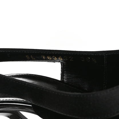 Saint Laurent Velluto Master Raso Regale Victoire 115 Slingback Pumps 36.5 Black 8 of 9