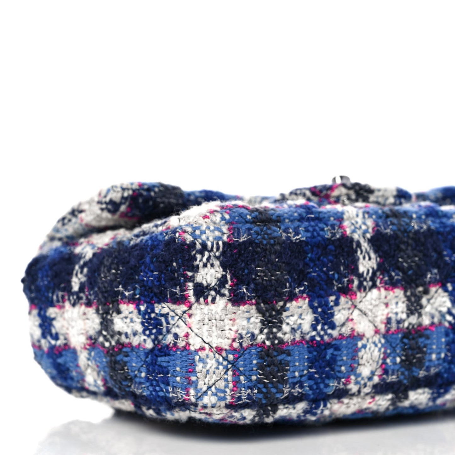 Tweed Quilted Mini Rectangular Flap Blue Multicolor