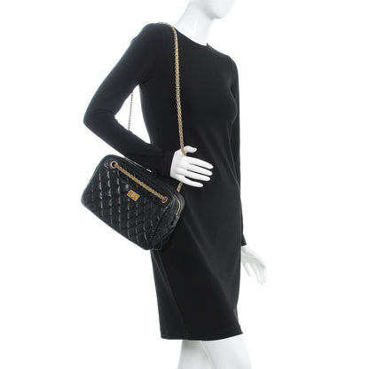 Chanel Aged Calfskin Quilted Medium Reissue Camera Case Black 2 of 9