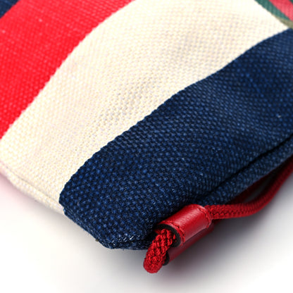 Gucci Canvas Logo Sylvie Stripe Drawstring Backpack Red 11 of 11