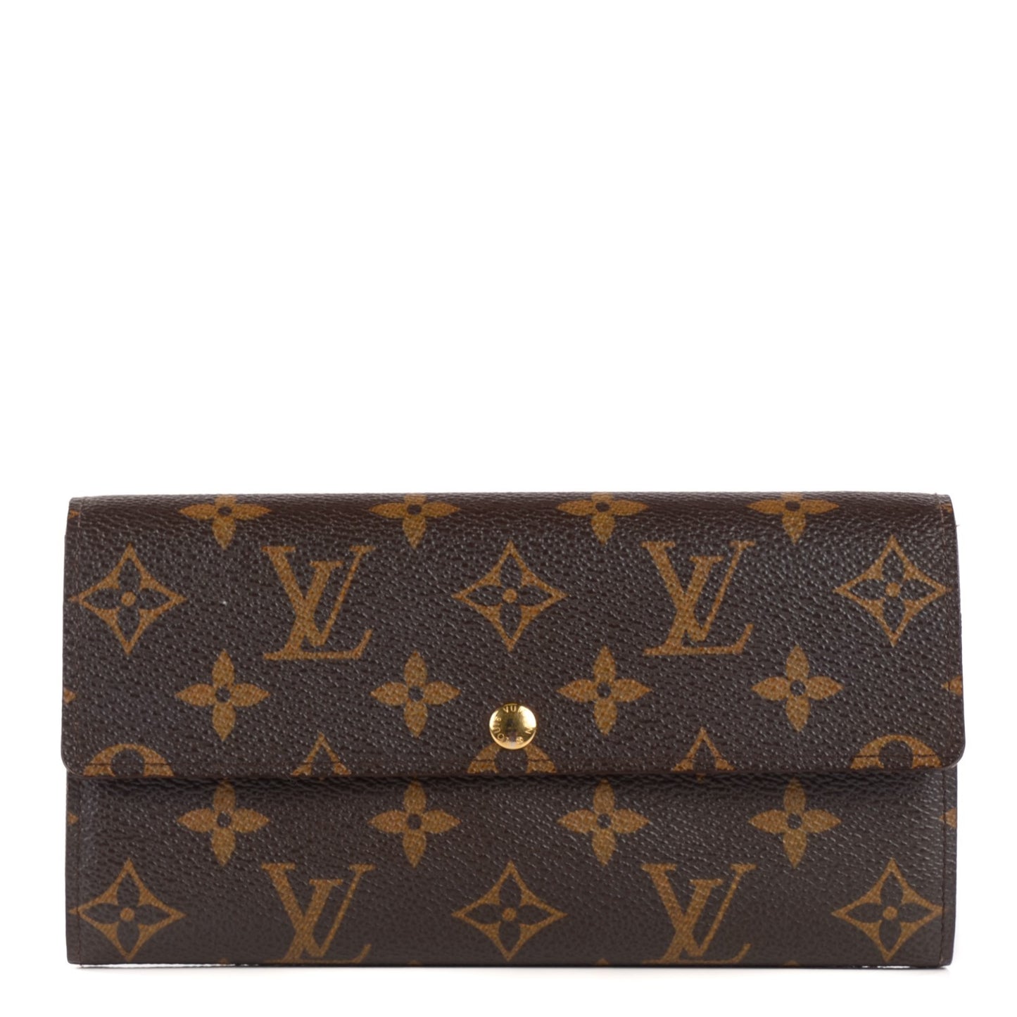 Monogram Leopard Sarah Wallet Blanc Corail