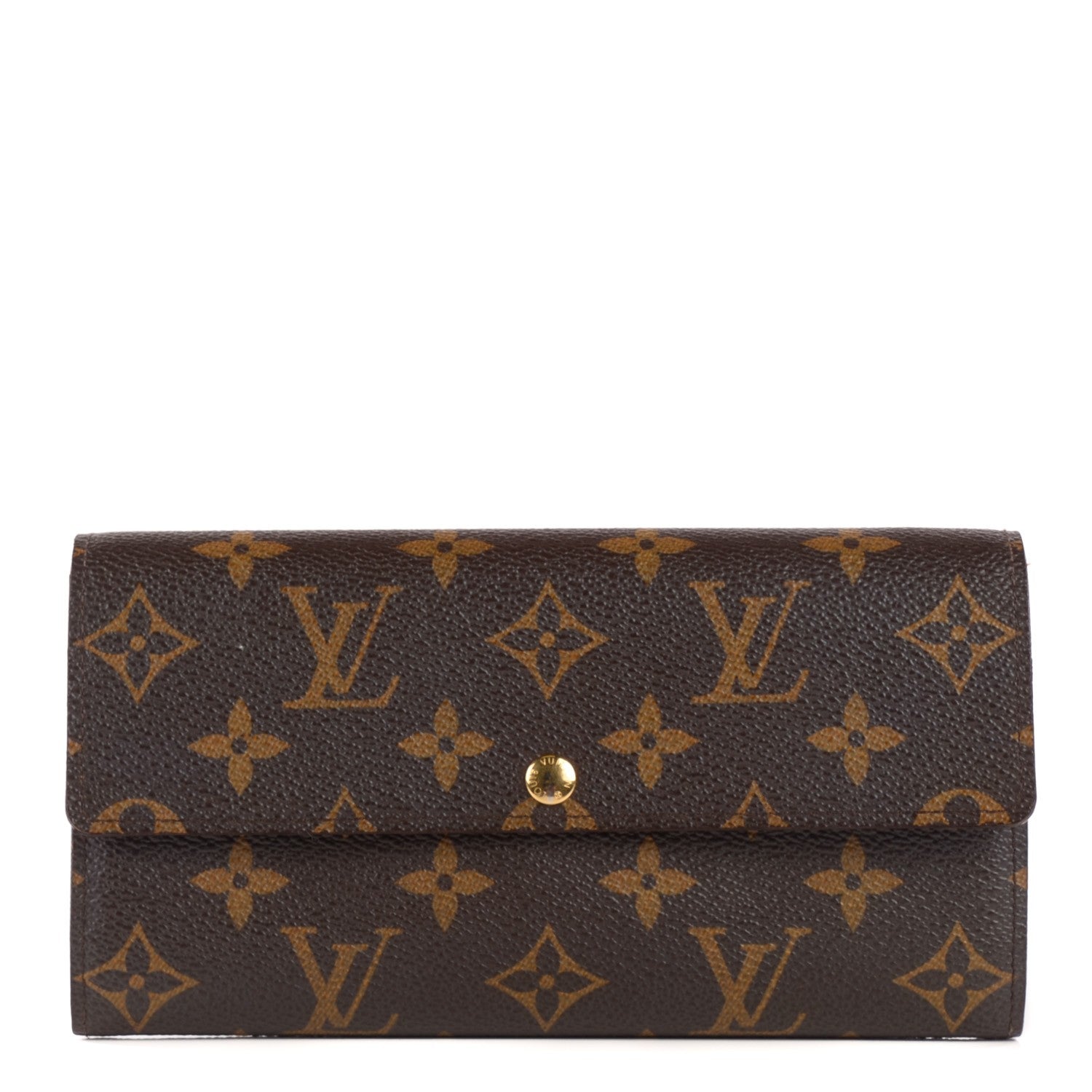 Louis Vuitton Monogram Leopard Sarah Wallet Blanc Corail 1 of 7