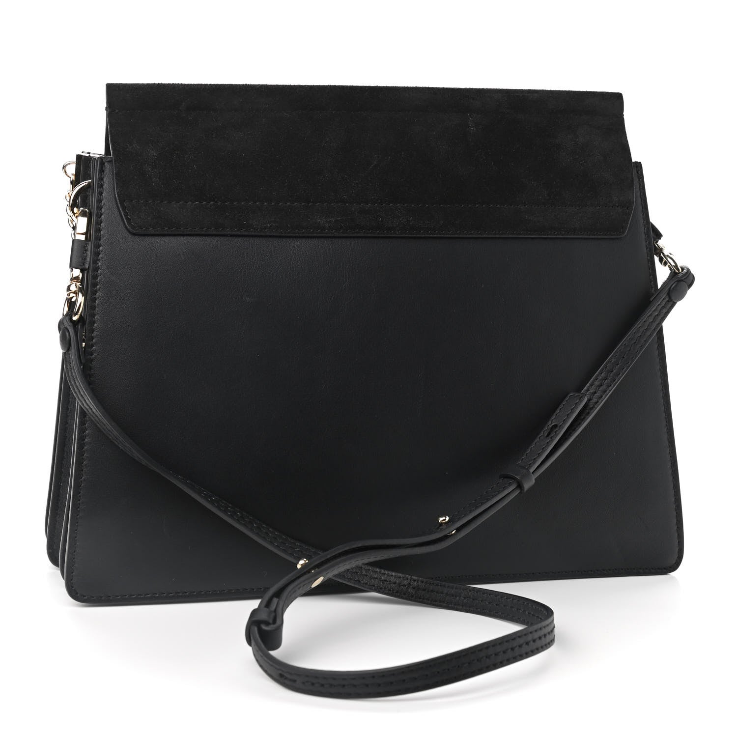 Chloe Suede Calfskin Medium Faye Shoulder Bag Black 3 of 10