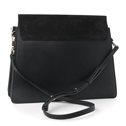 Chloe Suede Calfskin Medium Faye Shoulder Bag Black 3 of 10