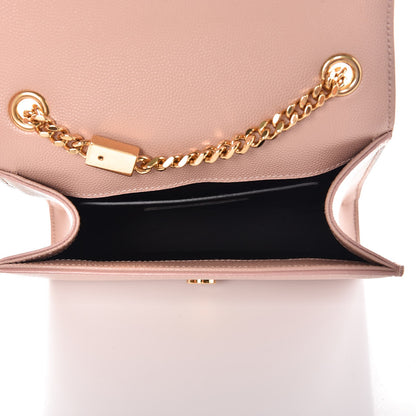 Saint Laurent Grain De Poudre Small Monogram Kate Satchel Pale Pink 5 of 6