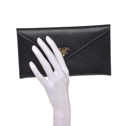 Prada Vitello Move Envelope Wallet Black 2 of 7