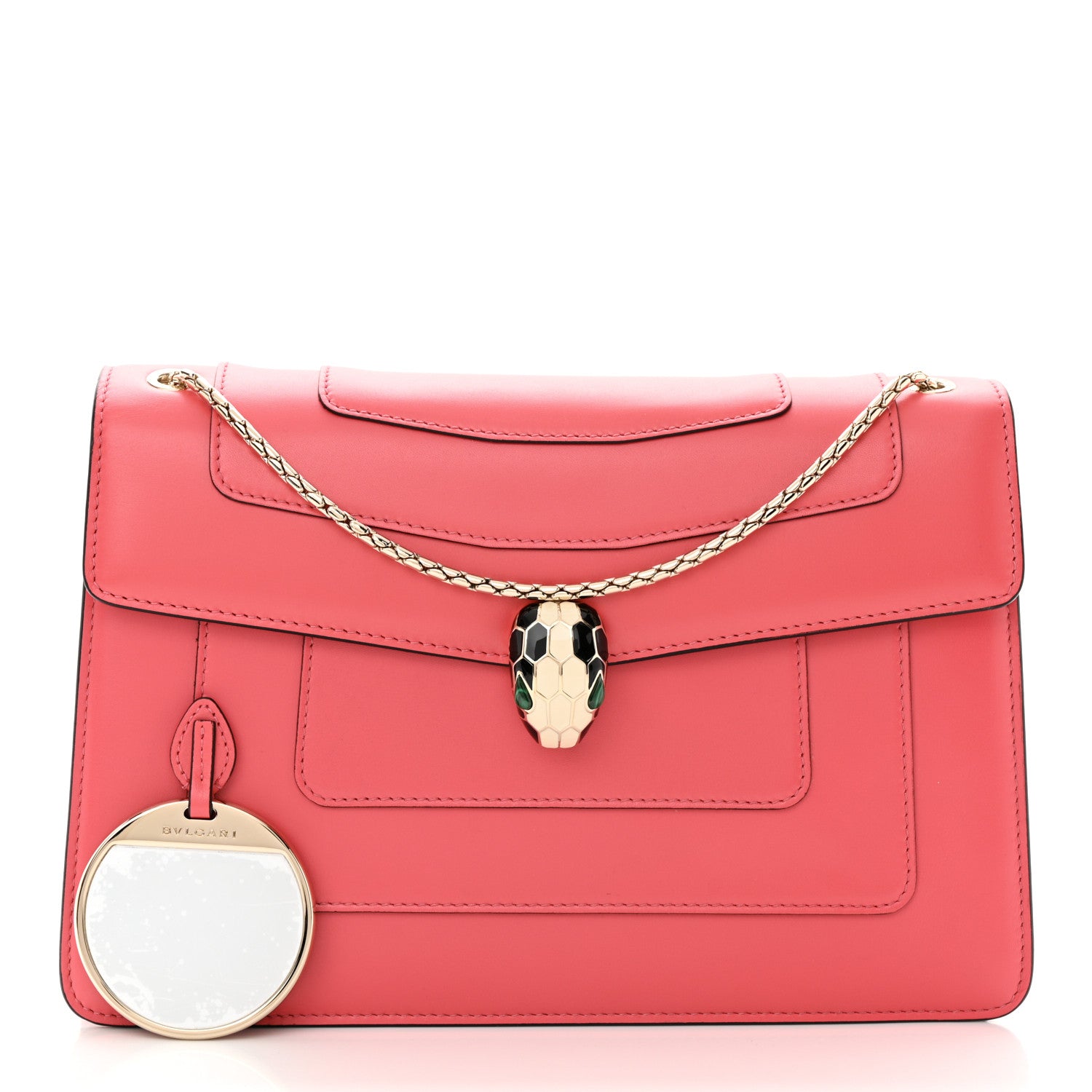 Bulgari Calfskin Serpenti Forever Crossbody Bag Pink 3 of 10