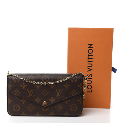 Louis Vuitton Monogram Pochette Felicie Chain Wallet Fuchsia 10 of 10