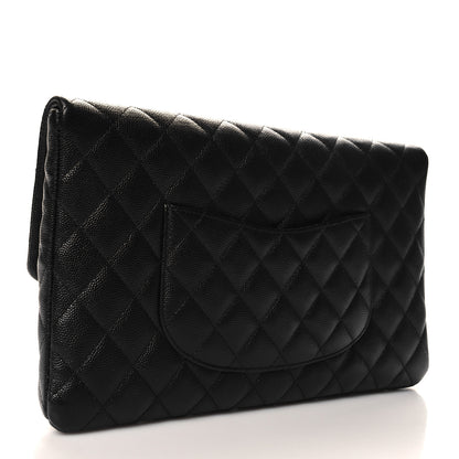 Chanel Caviar Quilted Flap Clutch Black 3 of 11
