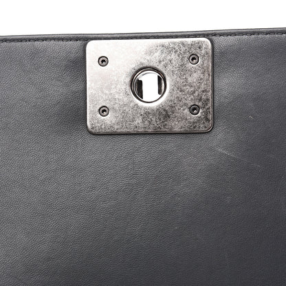 Chanel Lambskin Quilted New Medium Boy Flap Grey 14 of 16