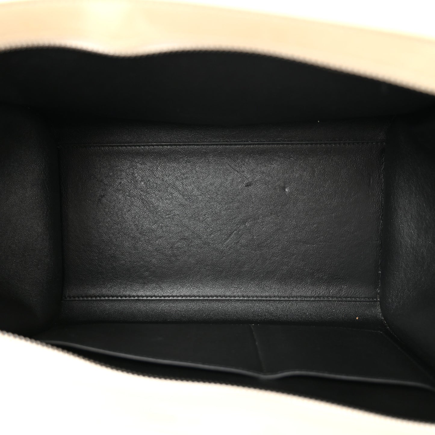 Smooth Calfskin Small Trapeze White Black