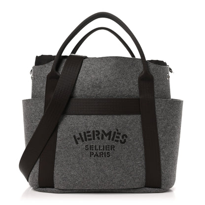 Hermes Felt Sac De Pansage Groom Bag Acier 1 of 11