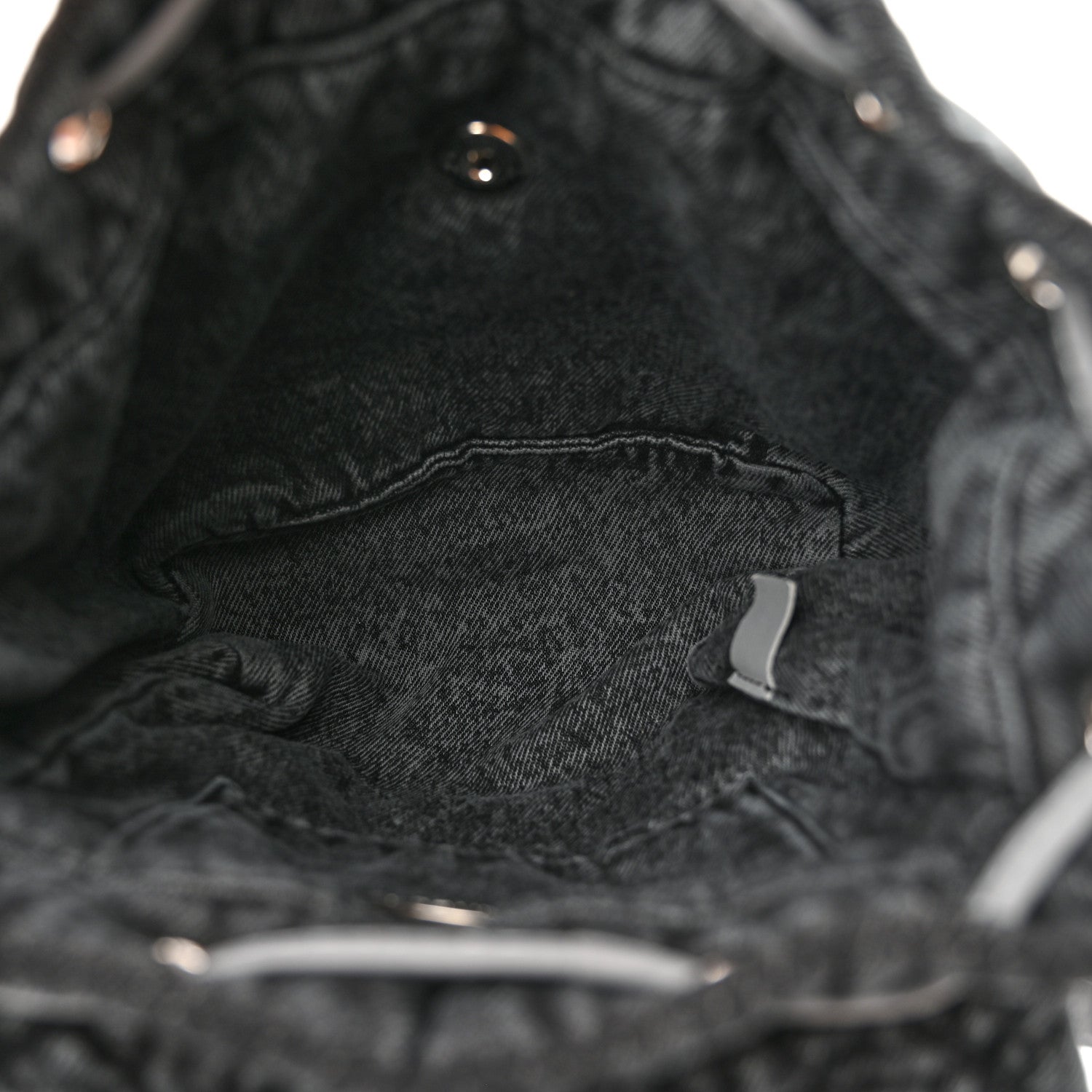 Chanel Washed Denim Quilted Denimpression Backpack Lilac Black 5 of 10