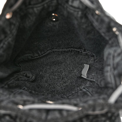 Chanel Washed Denim Quilted Denimpression Backpack Lilac Black 5 of 10