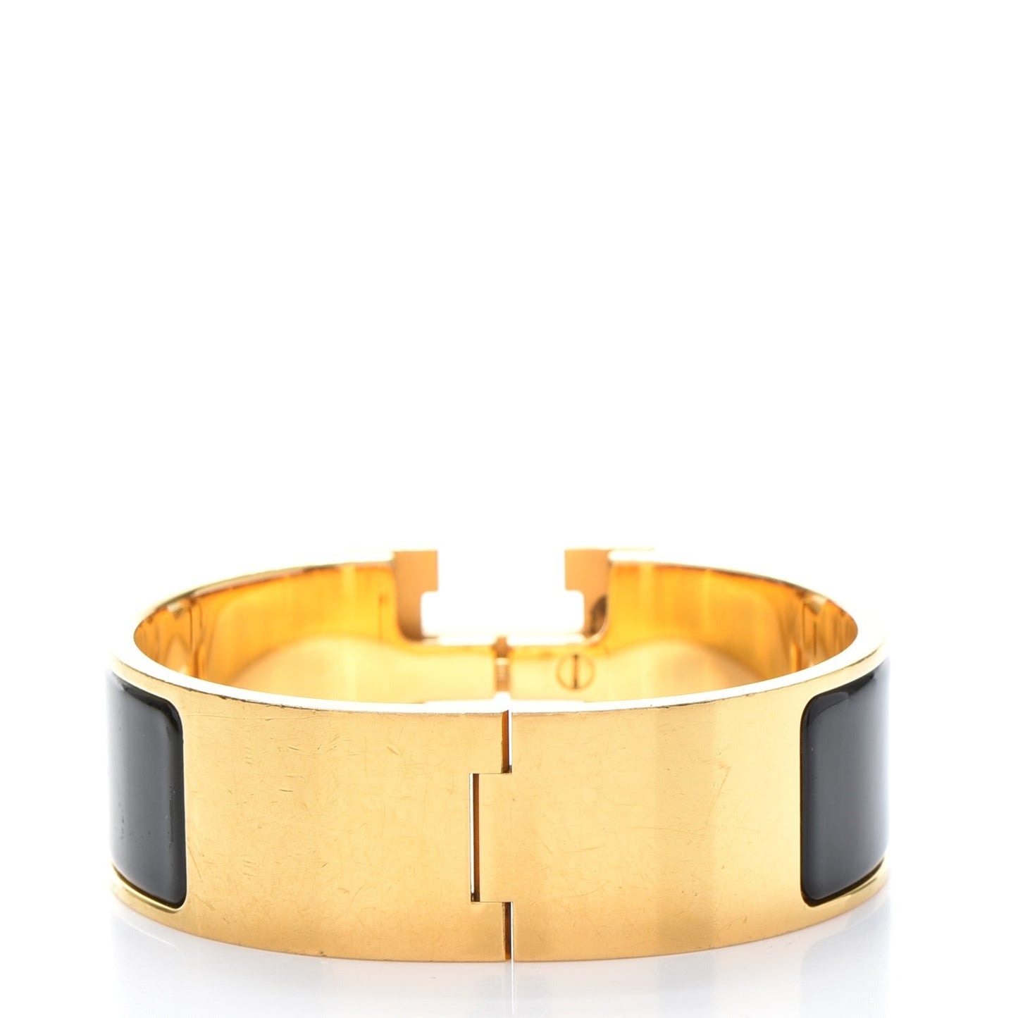 Enamel Wide Clic Clac H Bracelet PM Black