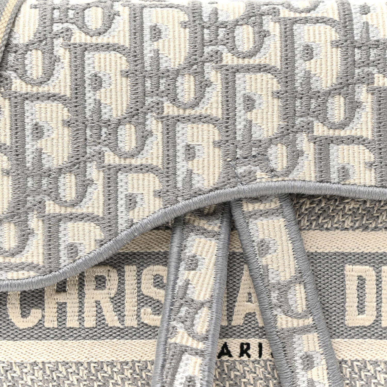 Christian Dior Oblique Slim Saddle Pouch Grey 8 of 13