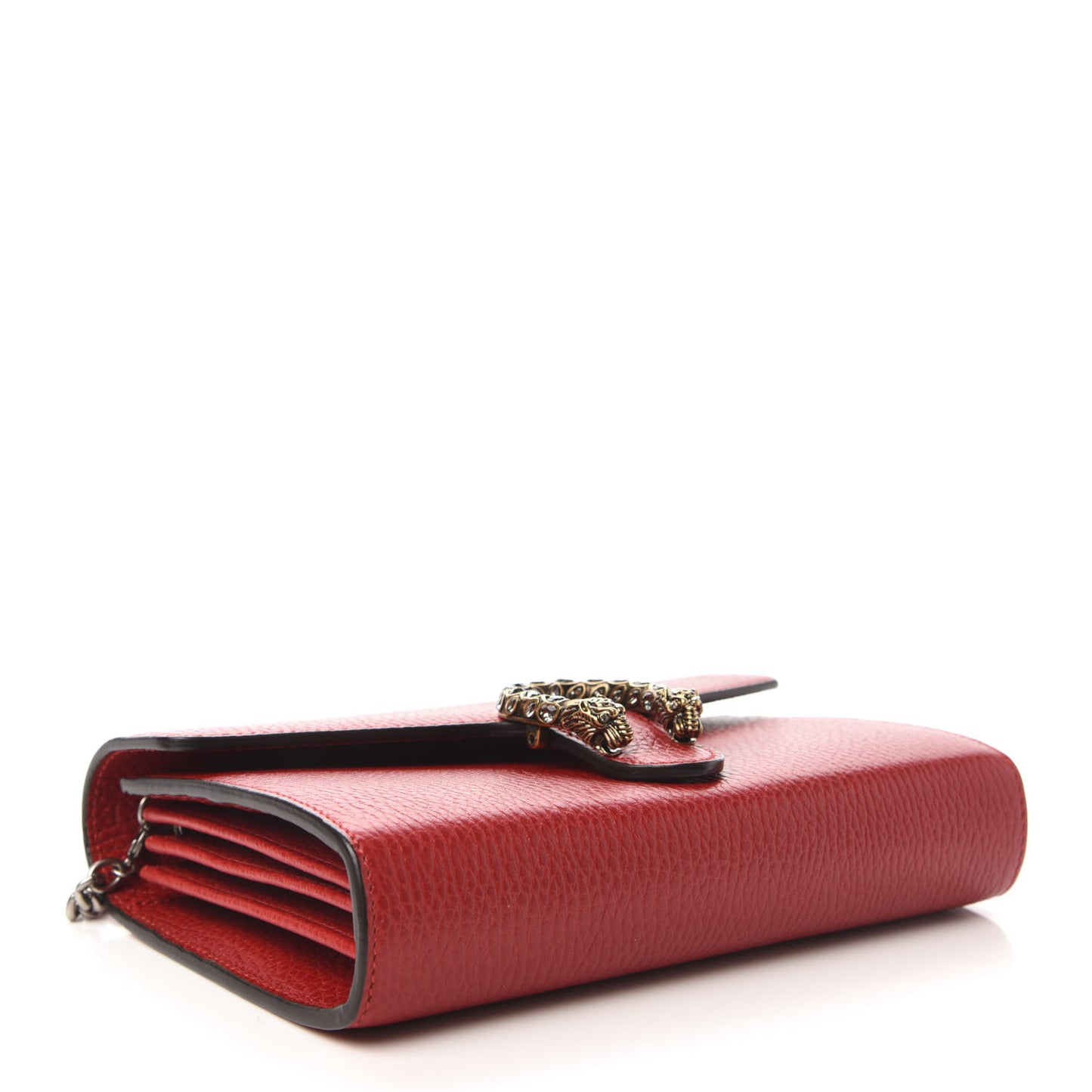 Calfskin Mini Dionysus Chain Wallet Hibiscus Red