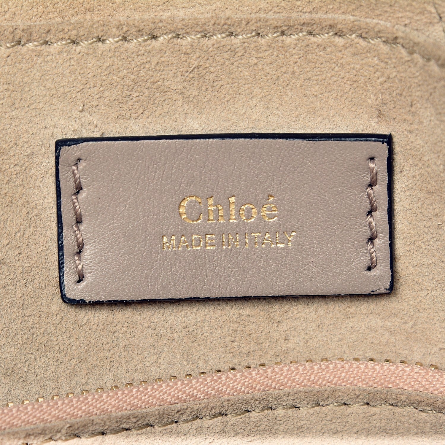 Chloe Calfskin Suede Hayley Double Carry Satchel Motty Grey 6 of 6