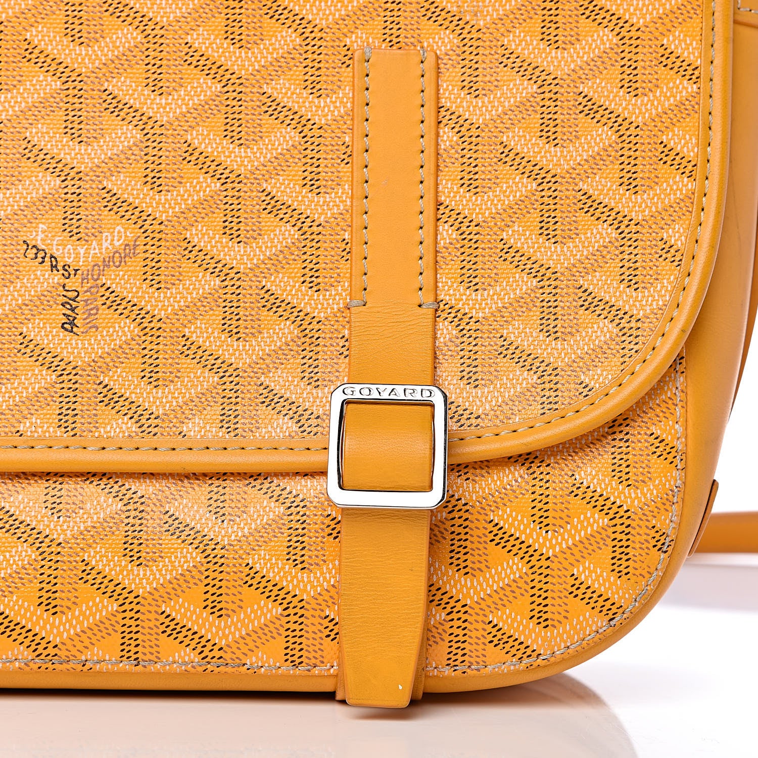 Goyard Goyardine Belvedere MM Messenger Bag Yellow 20 of 21