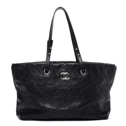 Chanel Glazed Calfskin Large On The Road Tote Black 1 of 22