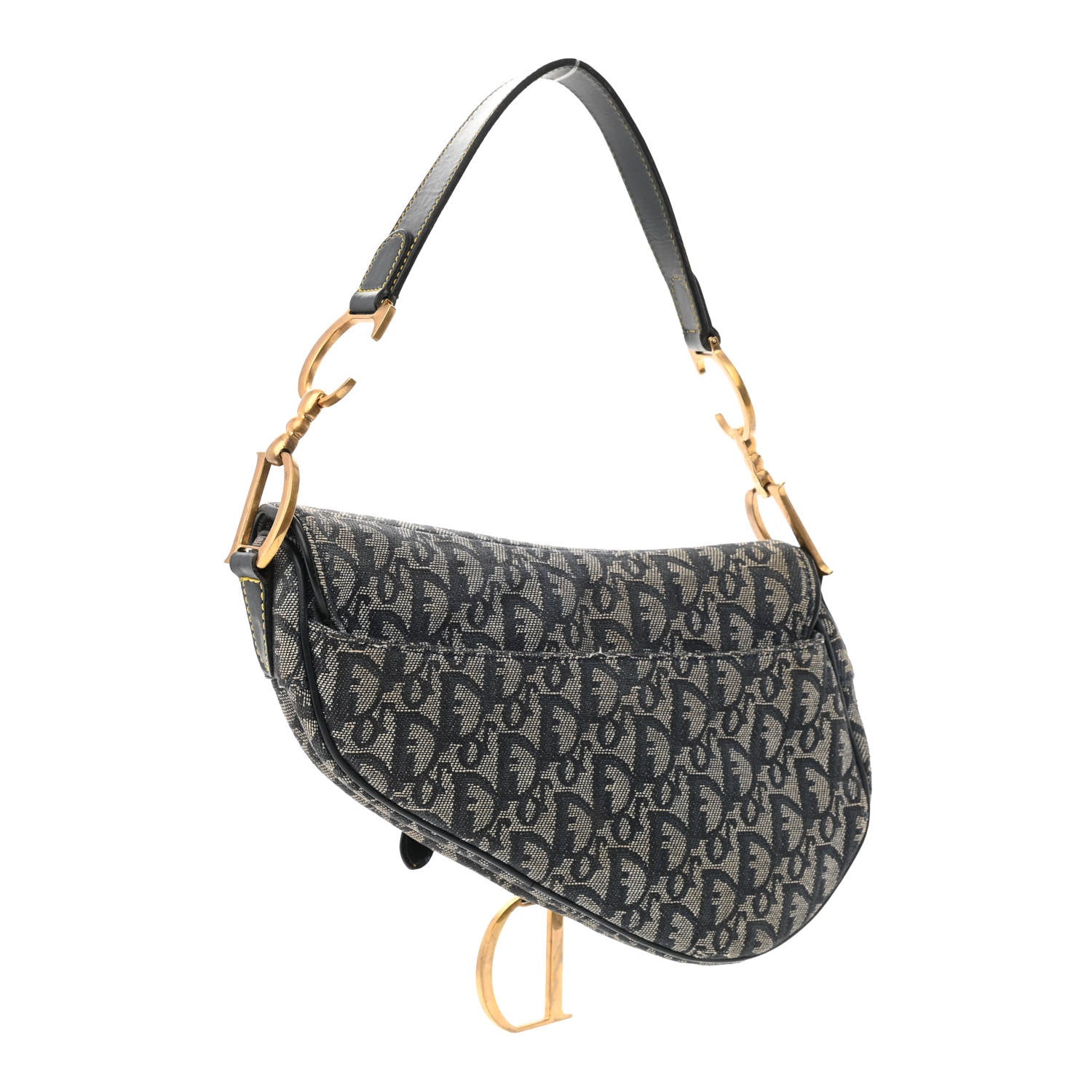 Christian Dior Monogram Saddle Bag Blue 3 of 16